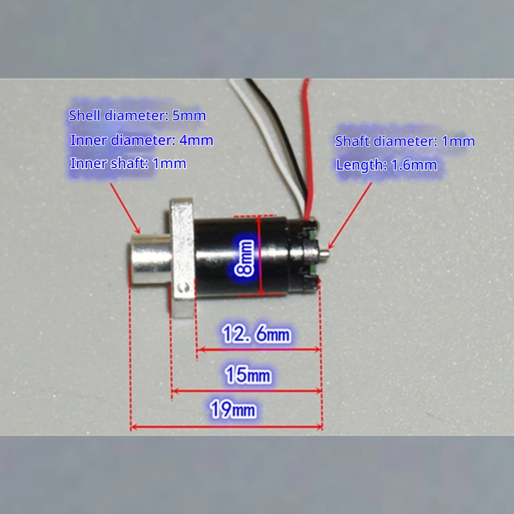 8mm Mini Inner Rotor Brushless Motor 1650KV Strong NdFeB Magnet Brushless Motor Hollow Cup Coil RC Motor Tiny Drone DIY Motor