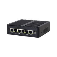 Fanless Industrial Mini PC Intel Celeron J6412 6x 2.5G Ethernet 1x Mini PCIe Support Windows Linux EXSI Pfsense OpenWrt