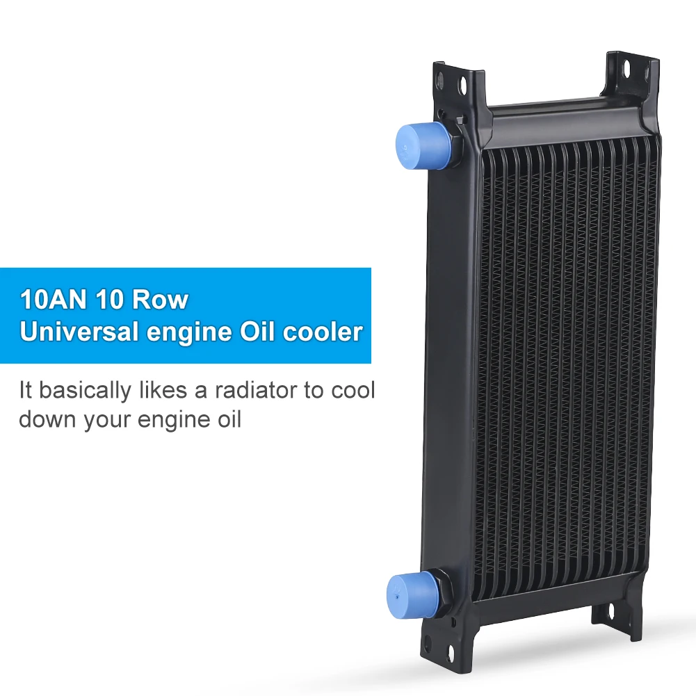 Enfriador de aceite Universal de AN10-10AN de 16 filas, adaptador 6AN 8AN, enfriador de aceite de transmisión de motor Universal para SKSRQ 0060421