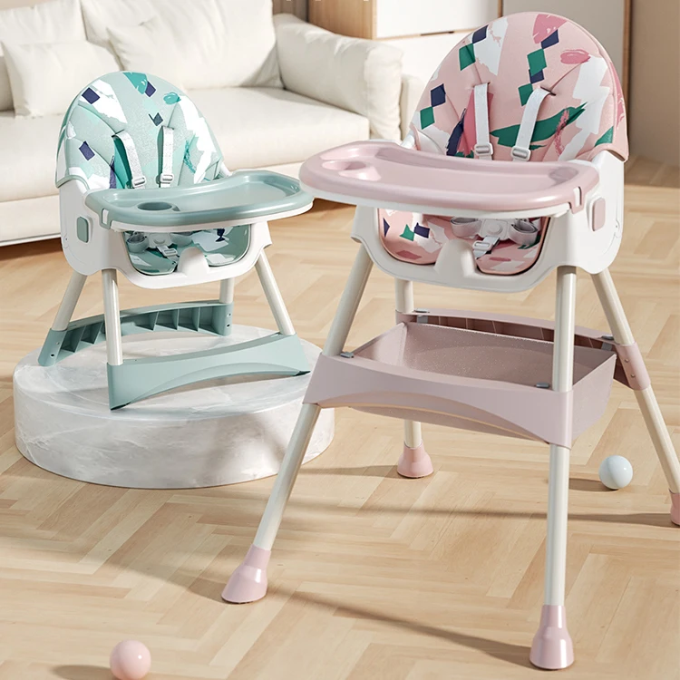 Children\'s Multifunctional Dining Chairs Removable Folding Chair Anti-rollover Kitchen Chair Free Lift High Chair For Feeding