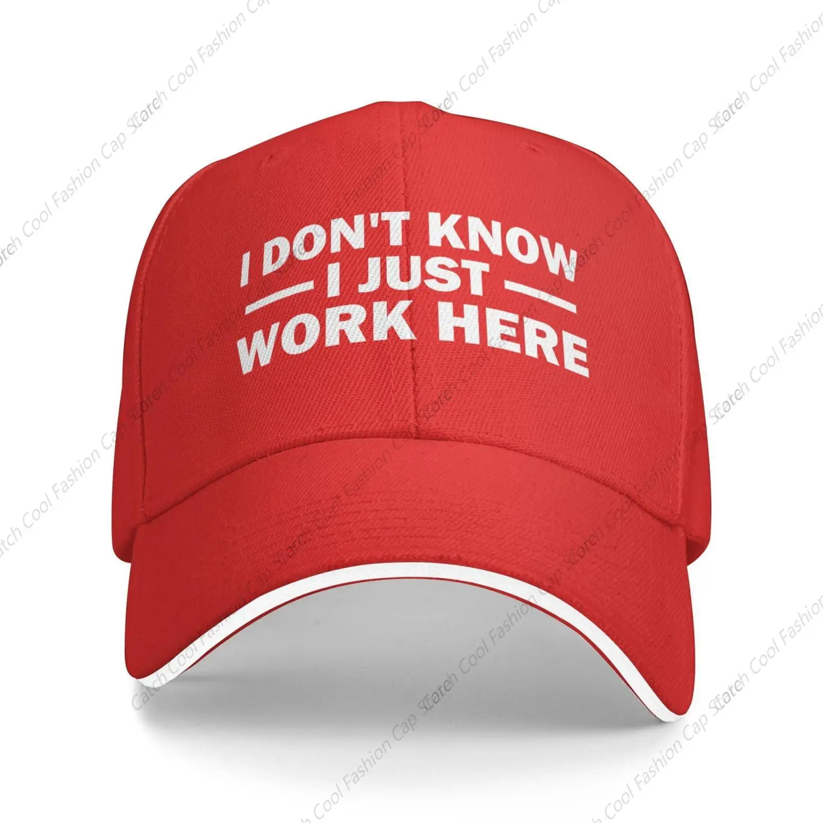 

I Don't Know I Just Work Here Baseball Cap Trucker Sandwich Duck Tongue Hat Adjustable Unisex Fashion Sports Outdoor Travel