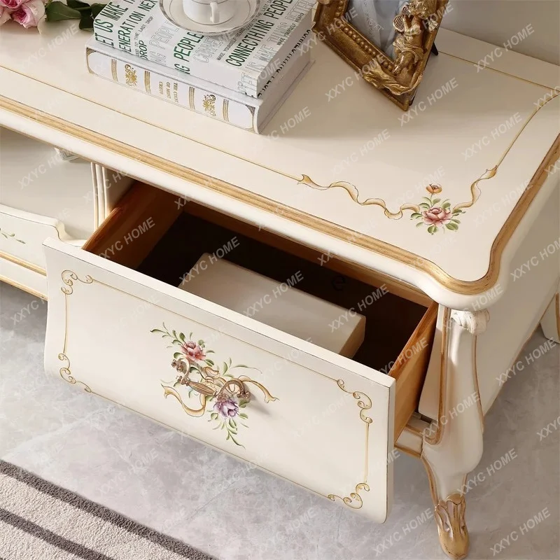 XX  light luxury TV cabinet high-end household living room against the wall video short cabinet