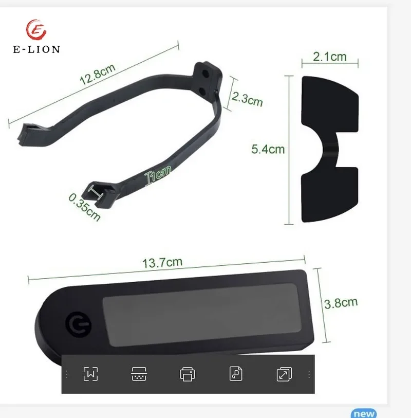 

For Xiaomijia 1s / M365 Scooter Mudguard Bracket Damping Waterproof Cover Combination Set