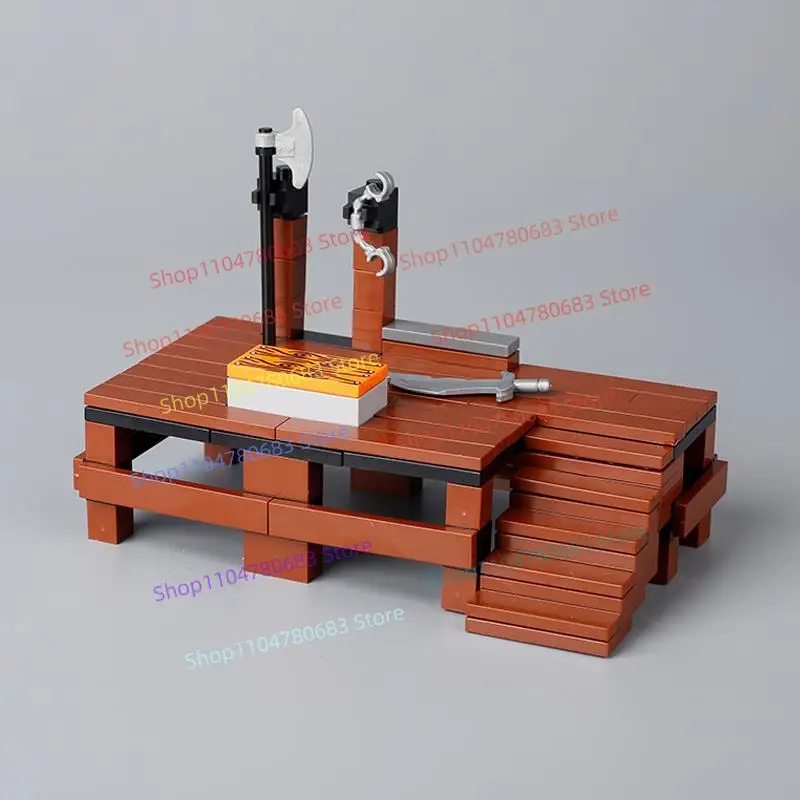 MOC Building Blocks Architettura antica Gabbia a ghigliottina Modello di assemblaggio Pezzo di visualizzazione Giocattolo educativo per cartoni animati Regalo da collezione
