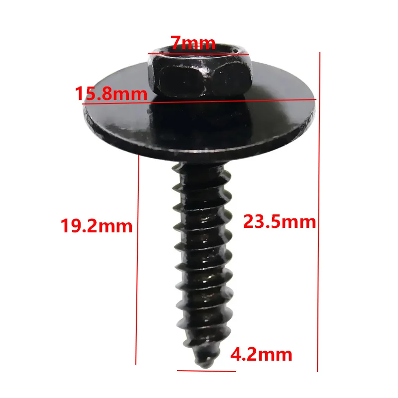 11503892 10PCS R-301 Hexagon head screw suitable for engine splash cover of Jeep herdsman automobile fender liner 11500434