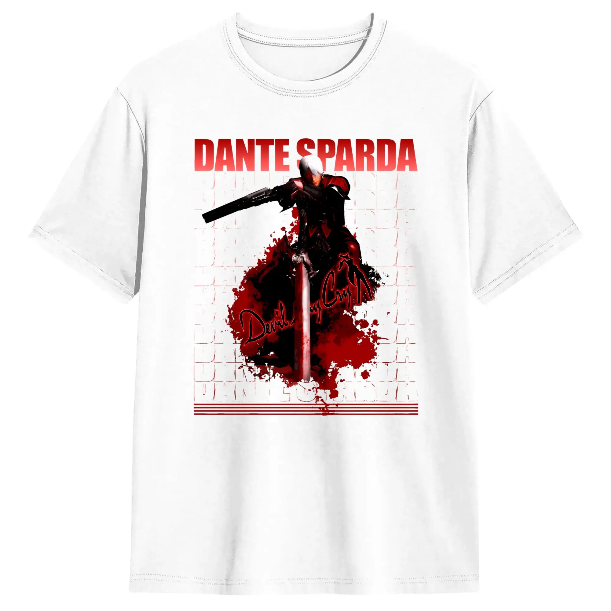 Camiseta de algodón Dante Sparda Devil May Cry para hombre, camisetas Vintage de verano, camisetas Harajuku, ropa barata de talla grande