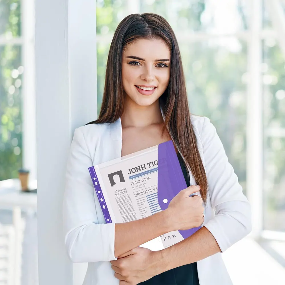 12 قطعة منظم ملفات بستة ألوان، مجلد توسيع بلاستيكي ذو 11 فتحة لمجلدات حلقة 2/3/4 مع إغلاق سريع وملصقات فارغة. #6