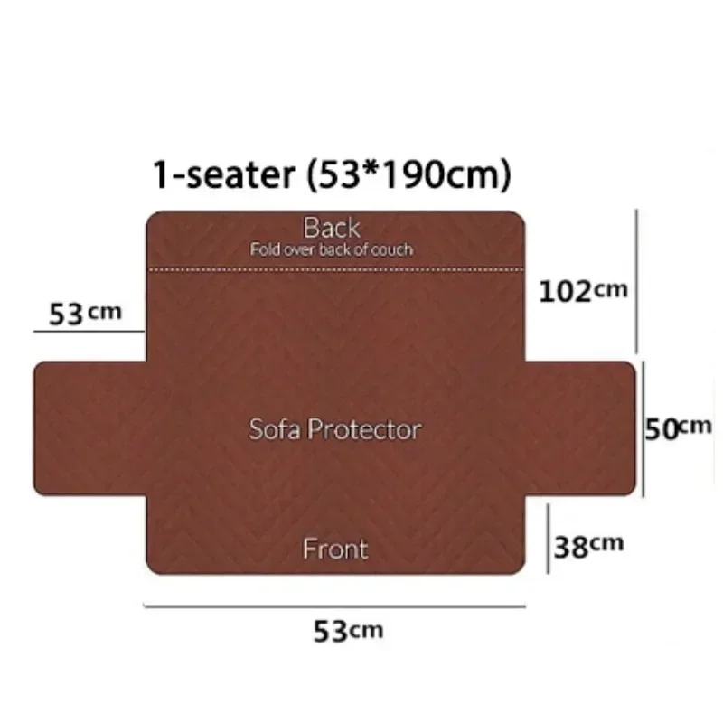 1Seater Recliner Sofa Covers Flannel Plush Armchair Slipcovers with Pockets Relax Recliners Sofa Mat Chair Cover Home