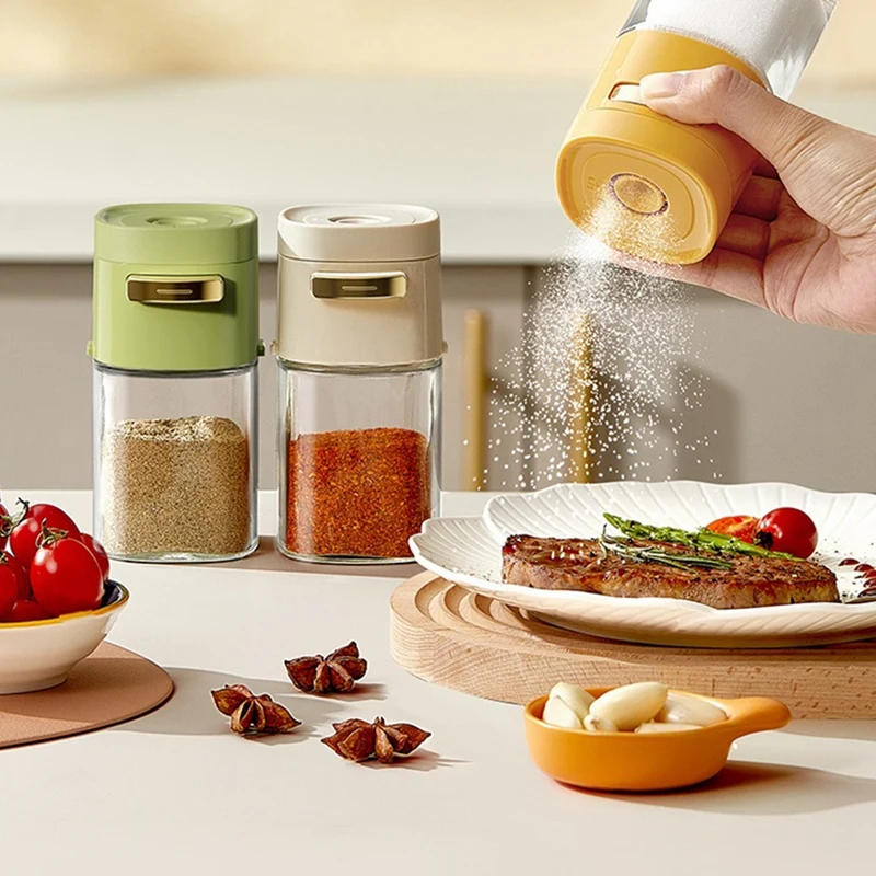 0.5G Metering Salt Shaker Dispenser Salt Tank Sugar Bottle Spice Shaker Spice Jar Can Seasoning Sealed Bottle