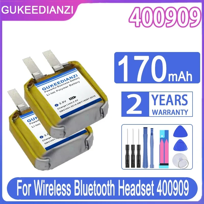 Wymienna bateria 170mAh GUKEEDIANZI do bezprzewodowego zestawu słuchawkowego Bluetooth 401012 501010 501012 400909 401010 baterii