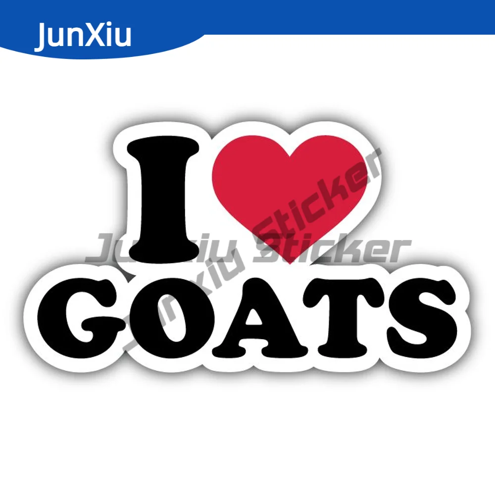

I Love Goats Slogan Sticker Car Bumper Custom Pictures Decal Cover Scratches Waterproofing Outdoor Decoration X 500 Motorcycle