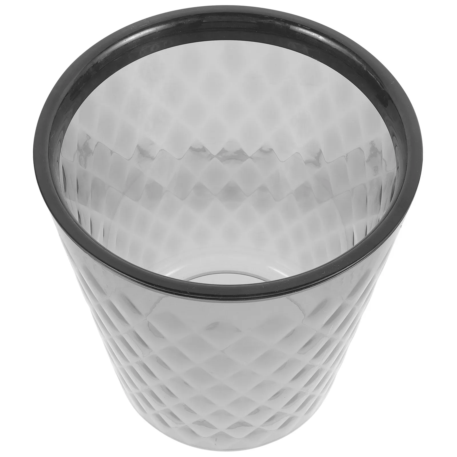 

Transparent Decorative Pet Trash Can Large Capacity Multi-Function Waste Bucket for Kitchen Bathroom Bedroom Office Household