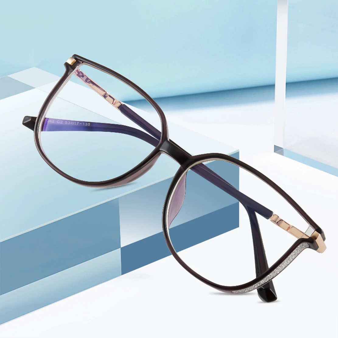 JMISUS Fashion Cat Eye Square Occhiali da vista a farfalla in acetato Occhiali fotocromatici per miopia per donna