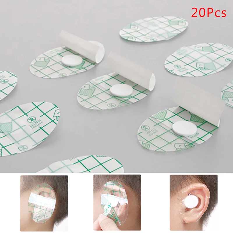 20X Plastic Ear Protector Swimming Cover Caps Hairdressing Dye Shield Patches