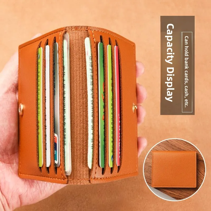 Ultra-Thin Compact Women's Card Holder Wallet Driver License Bank Document Protective Light Weight Anti-Magnetic Card Sleeve