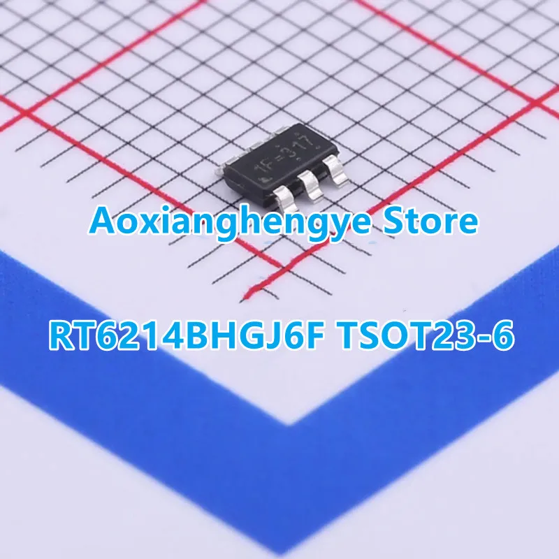 10PCS RT6214BHGJ6F TSOT23-6 （Marking：1F=***）DC/DC CONV, SYNC BUCK, 500KHZ