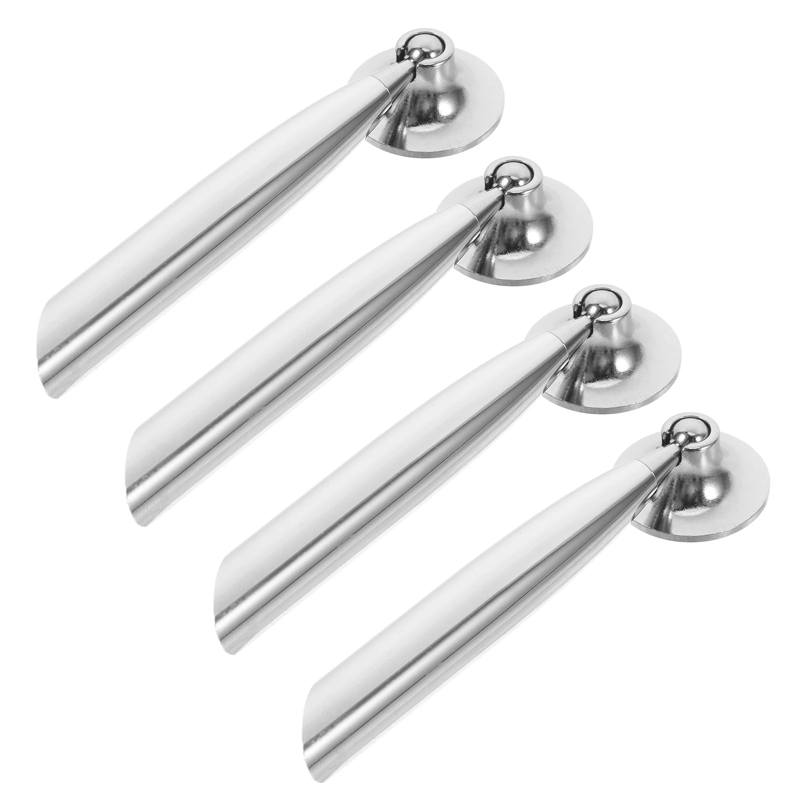 

4pcs Metal Pen Holder Stand Silver Signature Base Writing Instruments Rack Sturdy Rotating Office School Hotel Use Desk