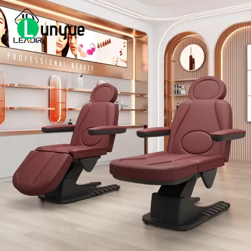 Electric Facial Massage Bed Beauty Eyelash Tattoo Spa Stretcher Original Design Leadir Series Adjustable Treatment