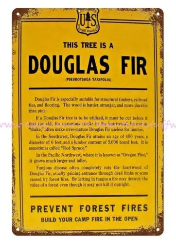 repro collectibleroom wall decor Tree Douglas Fir metal tin sign