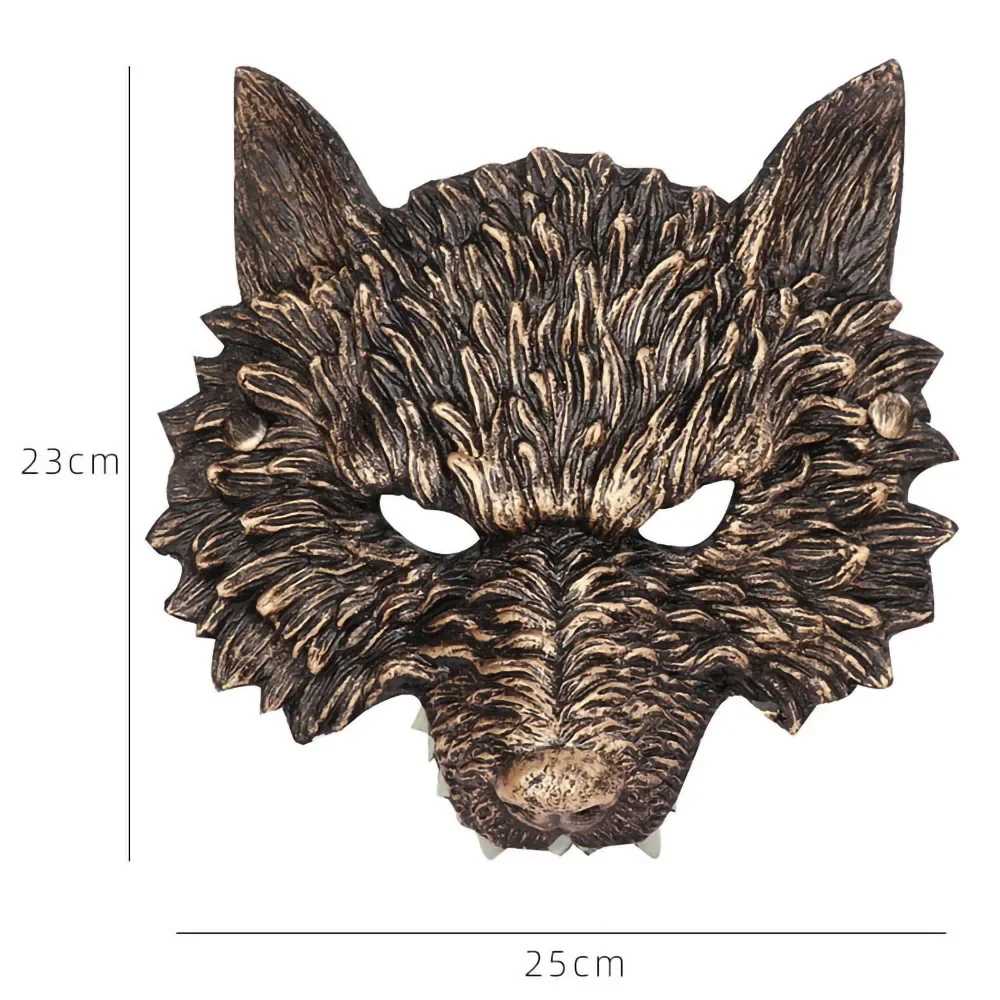 Máscara de animales 3D realista media cara máscara Halloween carnaval mascarada fiesta de cumpleaños juego Cosplay accesorios de disfraz