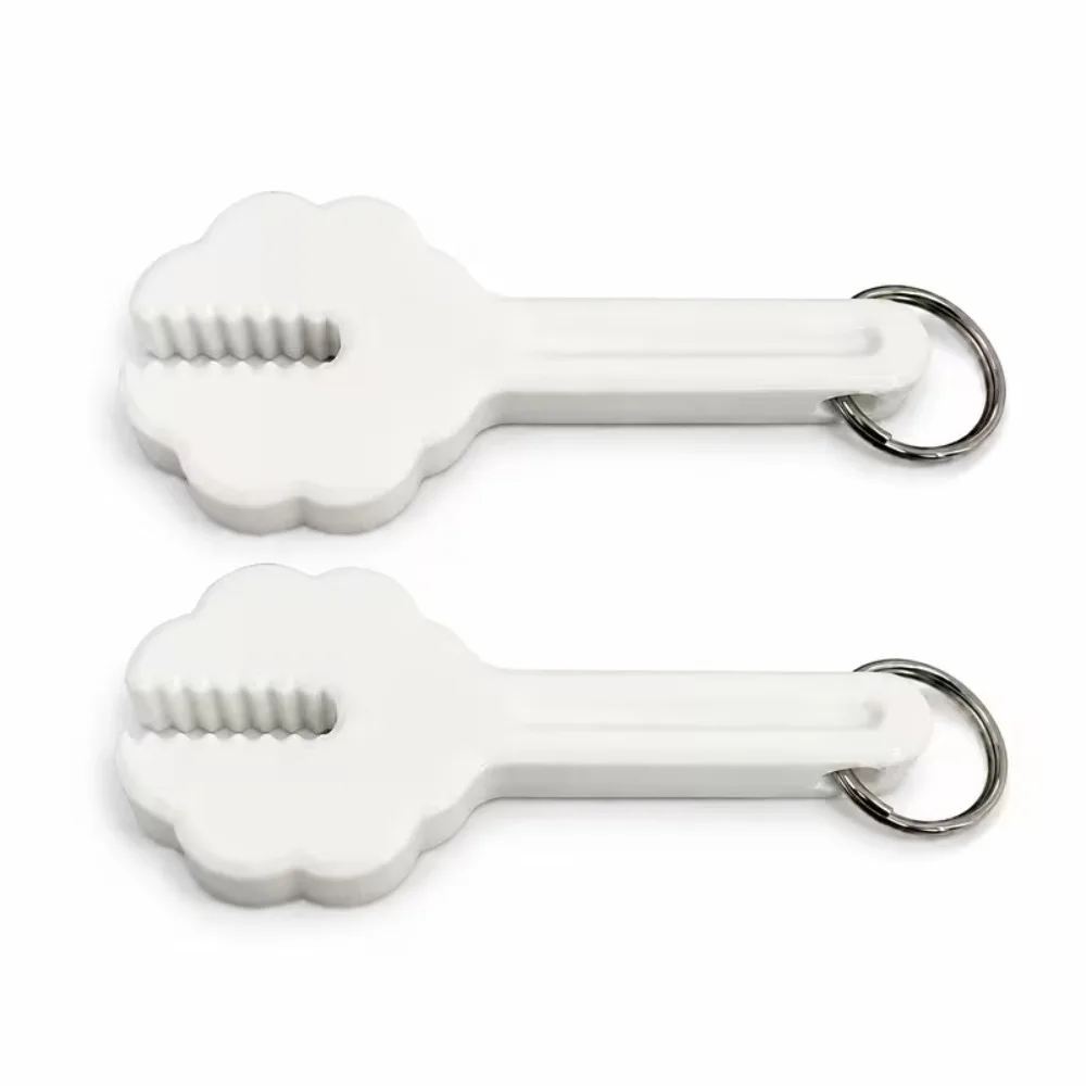 2Pcs Plastic Lollipop Opener with Keychain Scratch Resistant Labor Saving Candy Wrapper Remover Integrated 3D Printing