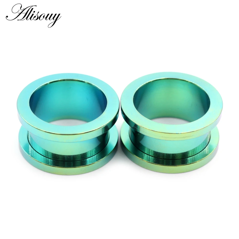 Alisouy 1PC 2-30mm Ear Gauges 316L Stainless Steel Ear Tunnels Plugs Piercing Jewelry Ear Stretchers Expander Plugs and Tunnels