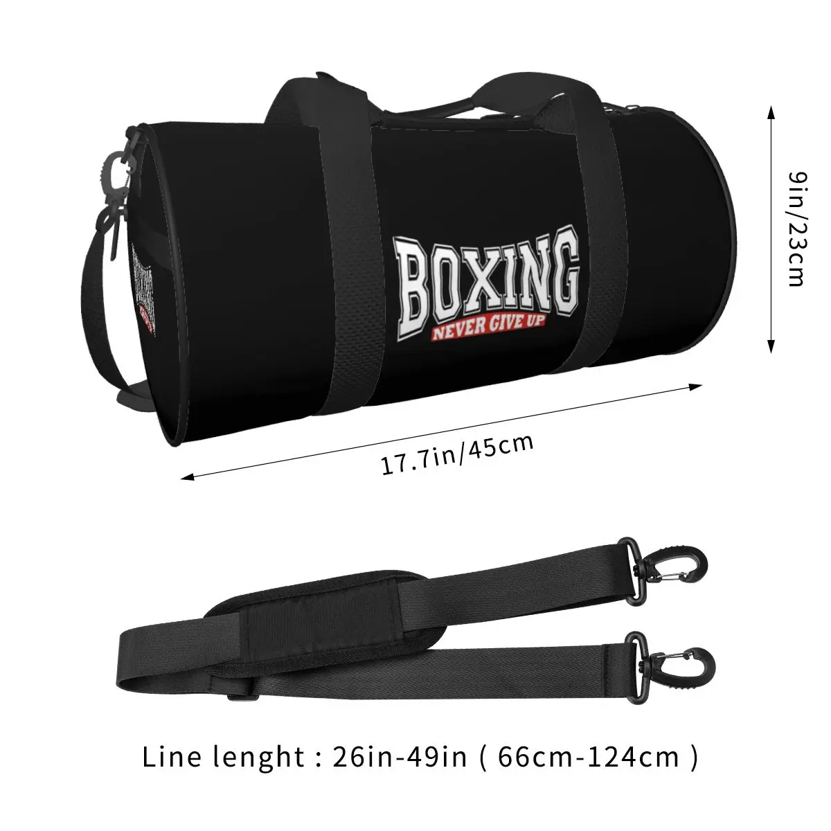 Boxing Kickboxing Sports Bags Travel Training Gym Bag with Shoes Graphic Handbags Men's Design Weekend Fitness Bag