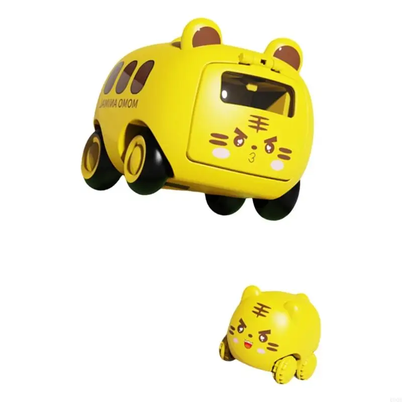 090B Kids Vehicle Toy Car Press and Go Diecast Vehicle Model Car Toy Press and Go Action Lovely Animal Figures