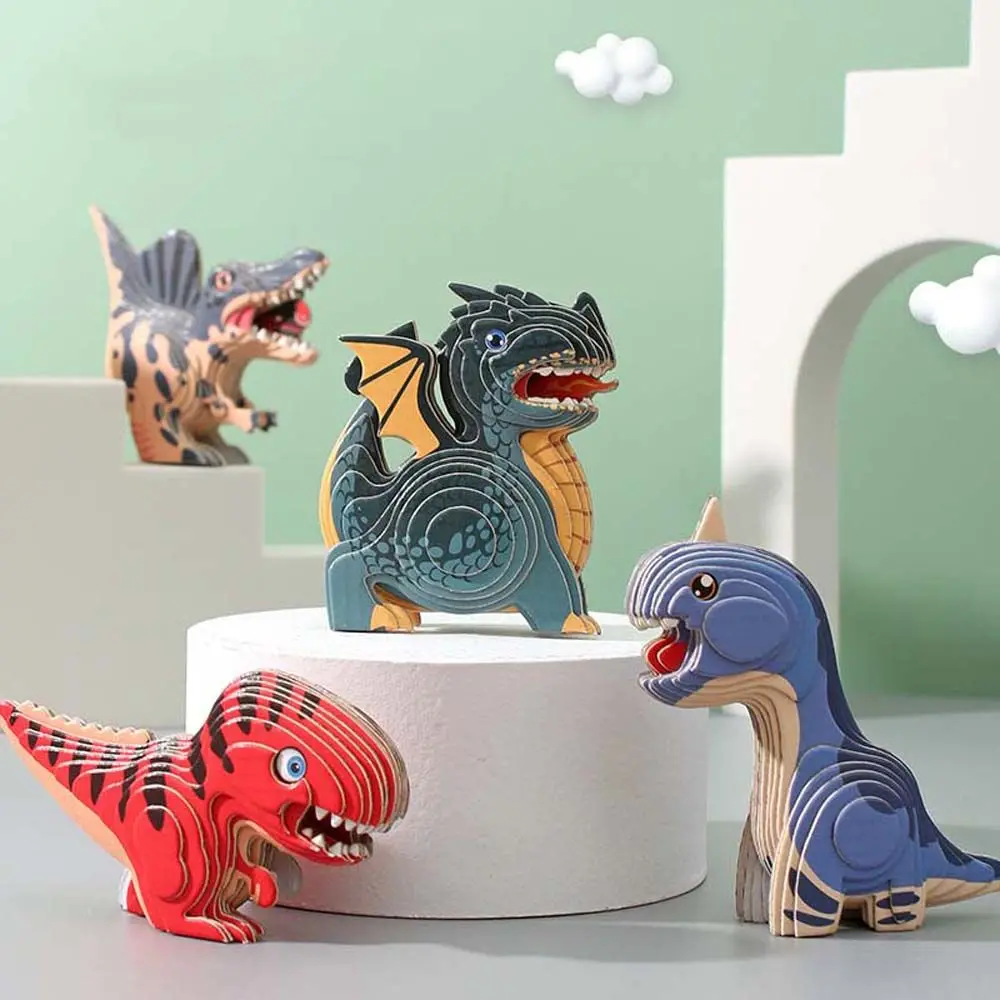 

Handmade Crafts Kids Adults Unique Paper Early Learning Paper Puzzle Education Toys Dinosaur Jigsaw 3D Stereo Puzzle