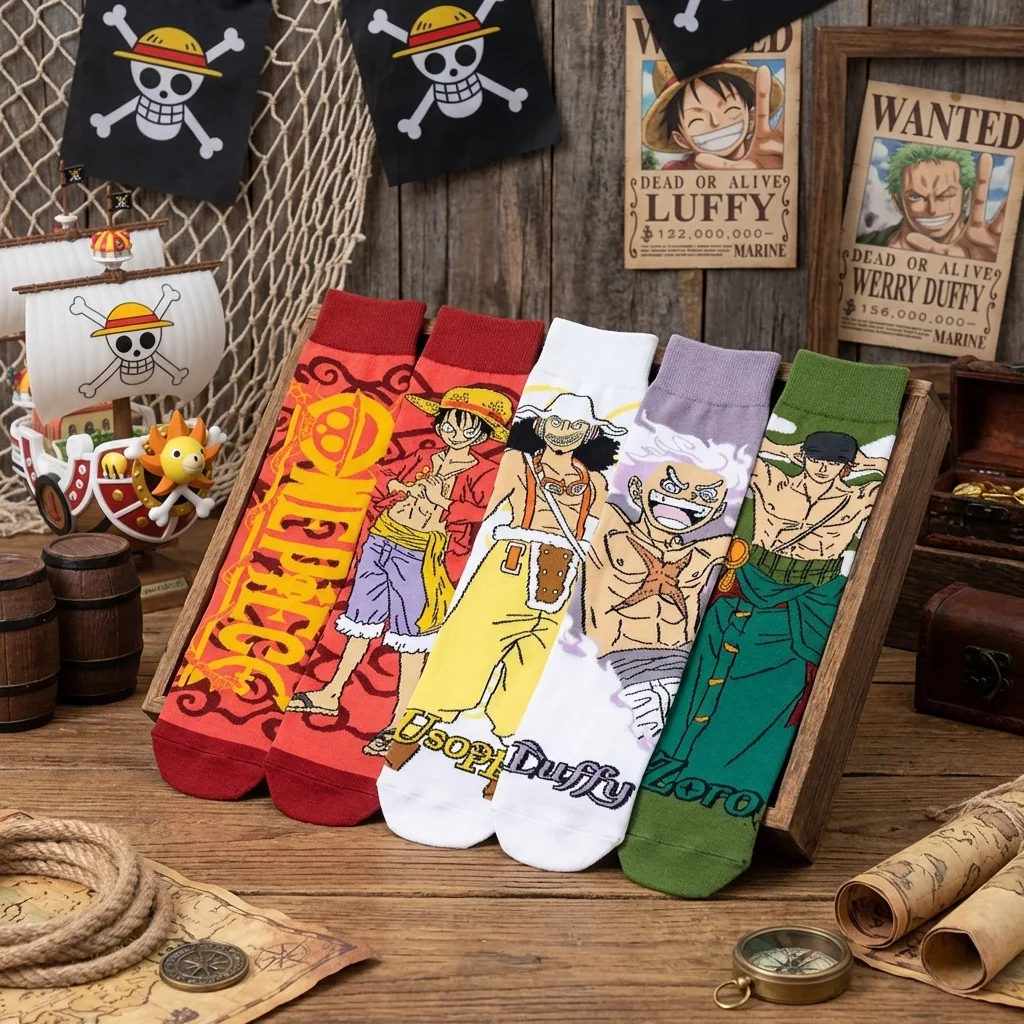 Cosplay Anime Zoro - Unisex One Piece Anime Crew Socks
