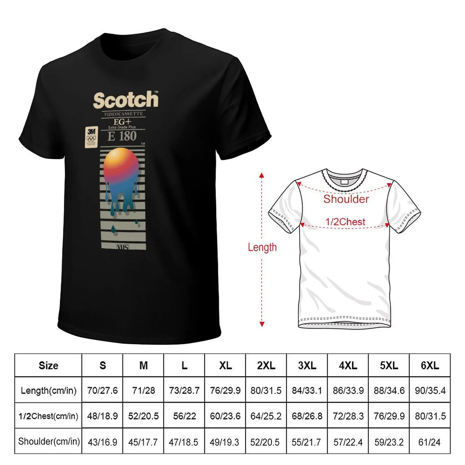 Molten VHS Scotch E-180 EG+ T-Shirt anime figures street wear designer shirts plus size tops mens t shirts casual stylish