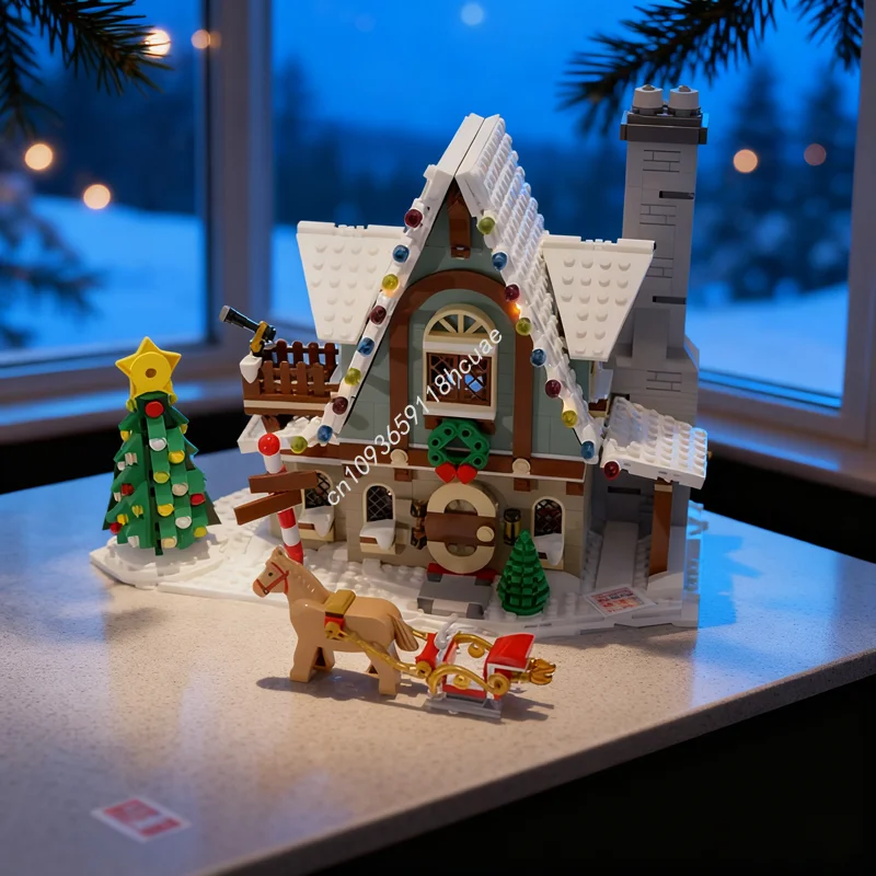 

1288 шт. MOC эльфийский клубный дом, как прикрепить опорную пластину, модель строительных блоков, игрушка, конструкция, сделай сам, креативная идея, рождественские подарки для детей