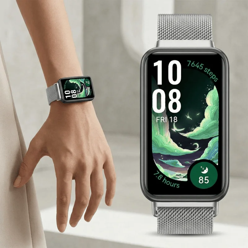 Milanese Loop Armband für Huawei Band 10 9 8 Metall-Magnetarmband für Huawei Band 8 9 Modisches Sport-Ersatzarmband