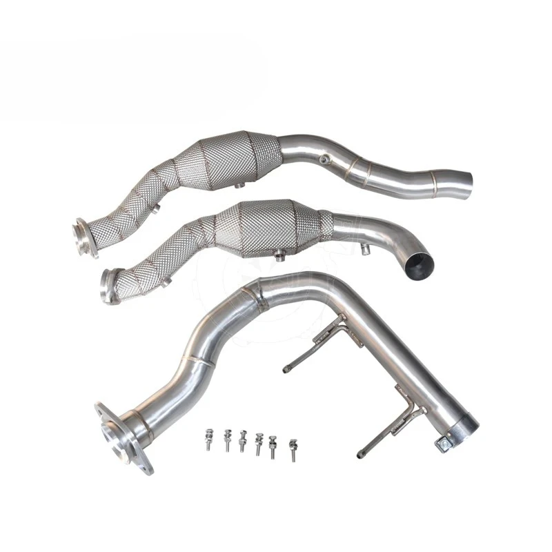 

Exhaust Catted Downpipe for Ford F150 SVT RAPTOR 3.5TT 2015-2019 Twin Turbo with Heat Shield