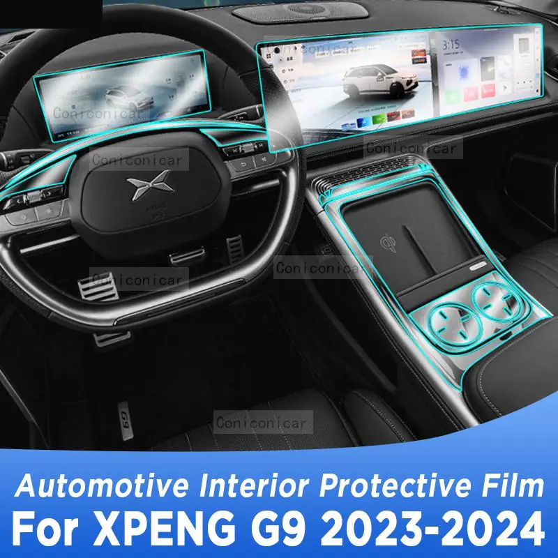 

For XPENG G9 2023 2024 Gearbox Panel Navigation Automotive Interior Protective Film Anti-Scratch Sticker Accessories