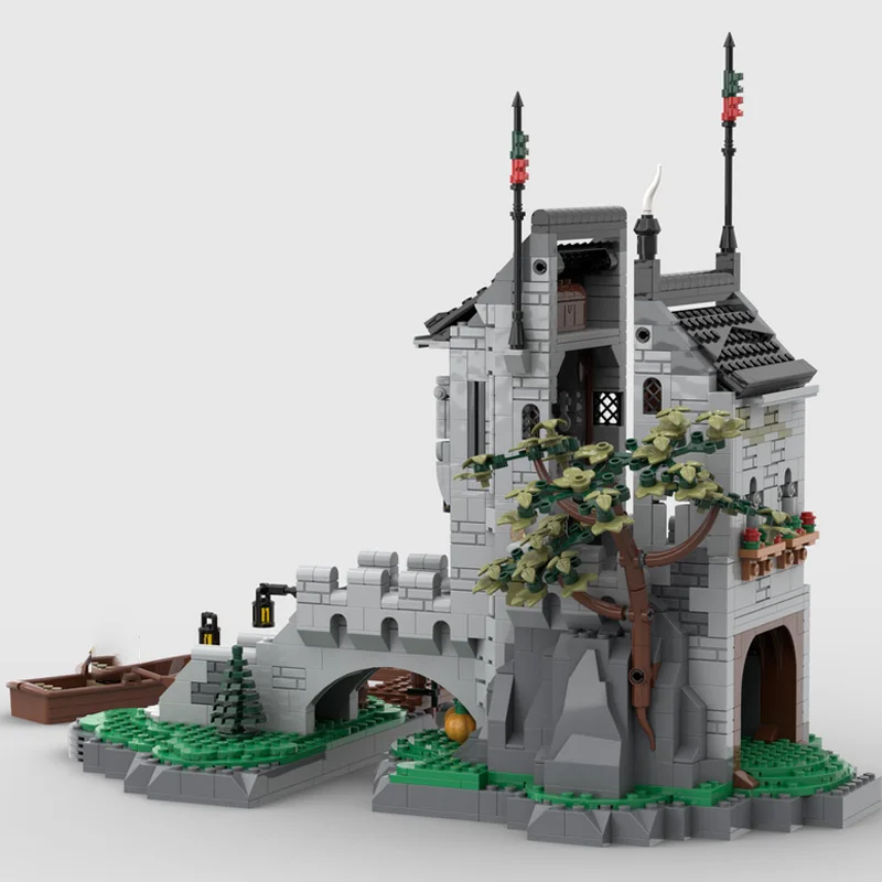 MOC-Bausteine, Montagespielzeug-Set, mittelalterliches Wachsturm-Modell, 1383 Stück, kreatives Weihnachtsgeschenk für alle Architekturliebhaber