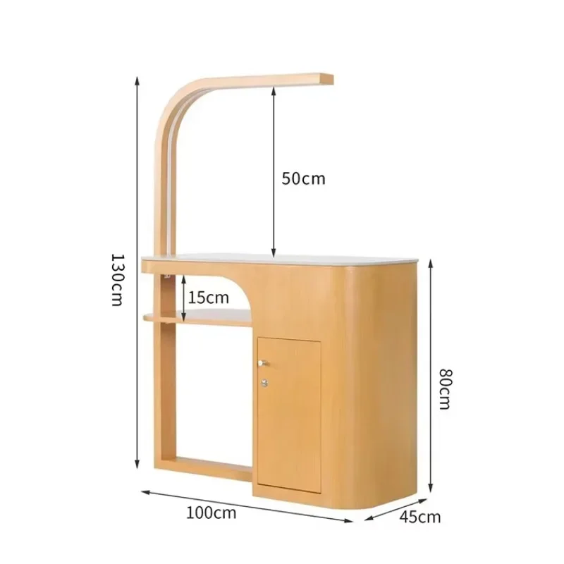 Selected simple solid wood paint nail art furniture nail art table