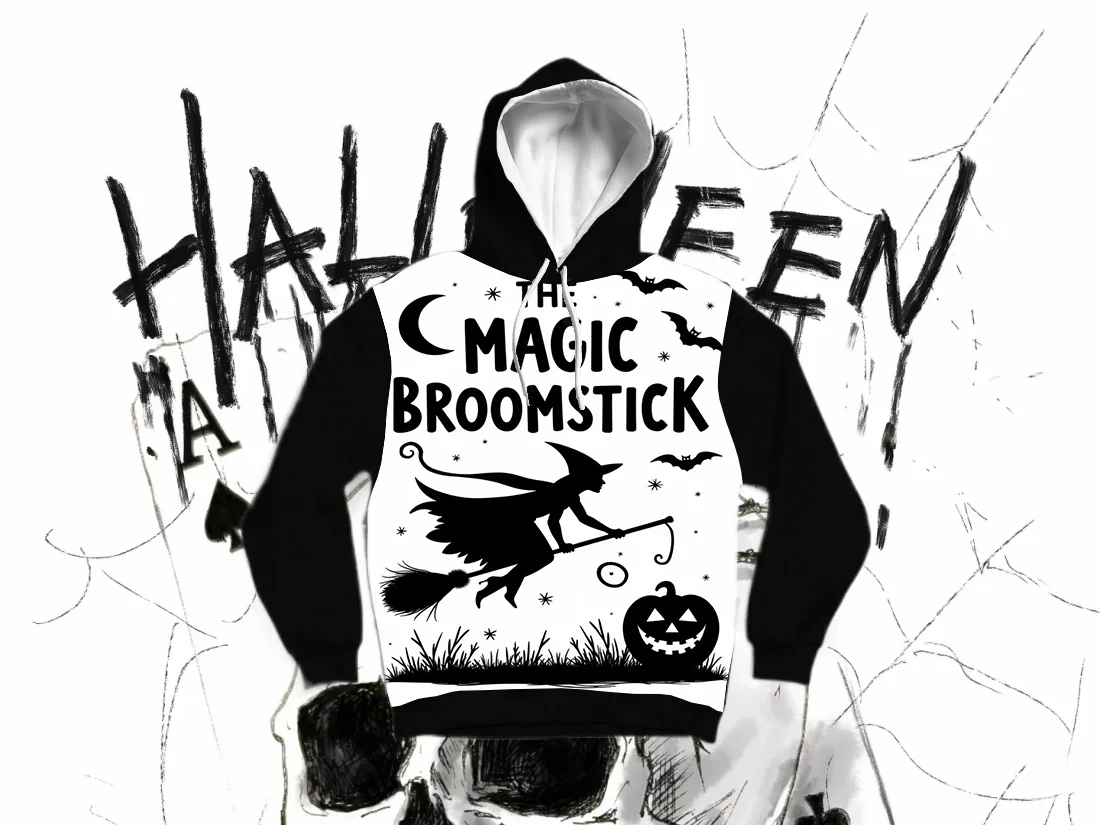 

25/26 Latest Autumn/Winter Halloween Elements 3D Printed Hoodie Large Adult Same Size Female Same Size Original Design Top