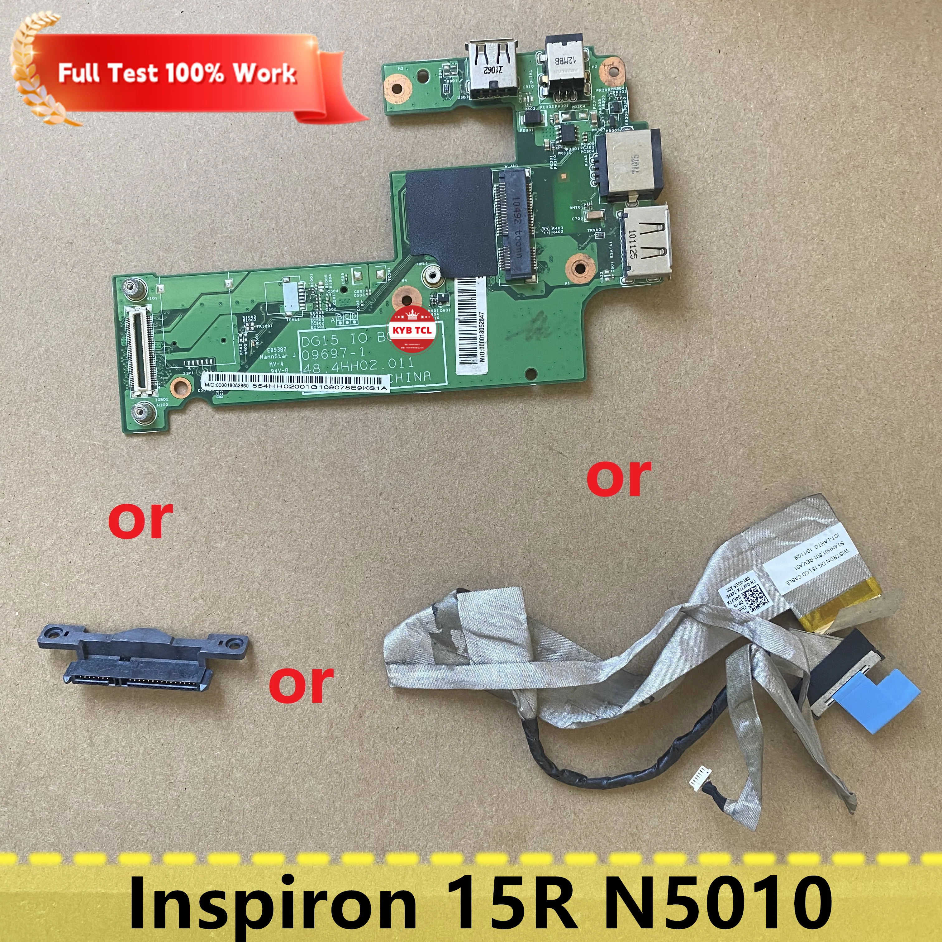 For Dell Inspiron N5010 LCD Video Cable Or Power USB DC Jack & I/O Board Or Hard Disk Drive/HDD Connector 04K7TX 48.4HH02.011