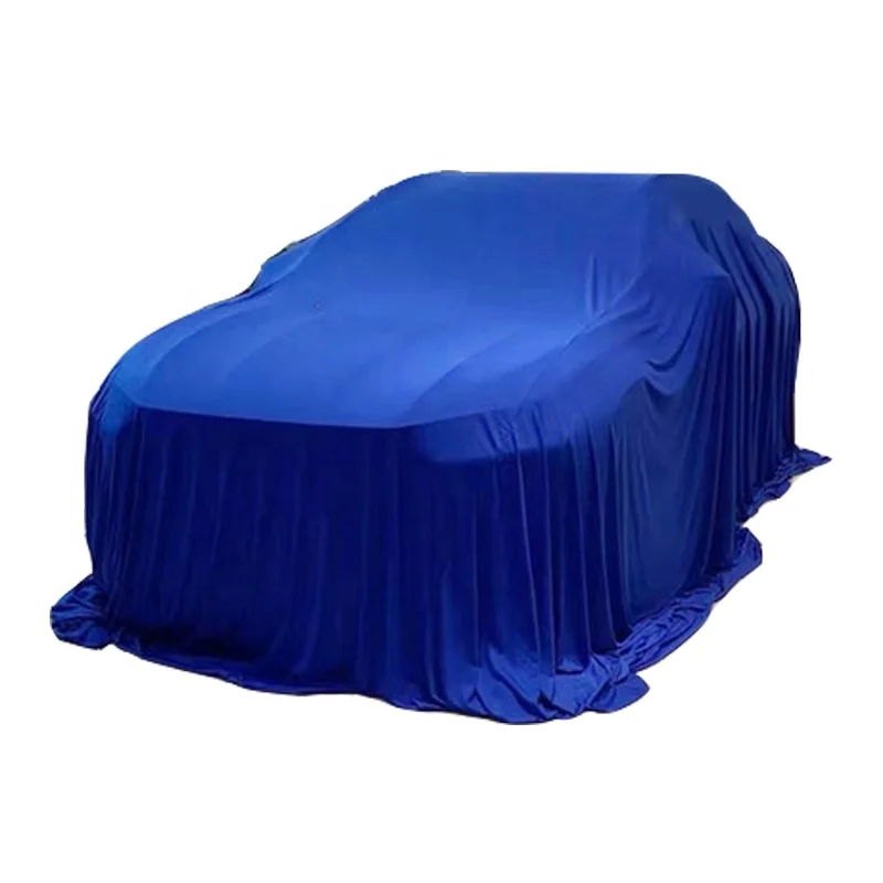 High Quality Super Soft Protective Prevent Scratches Stretch Cloth Auto Exhibition Showroom Reveal Car Cover for Sale