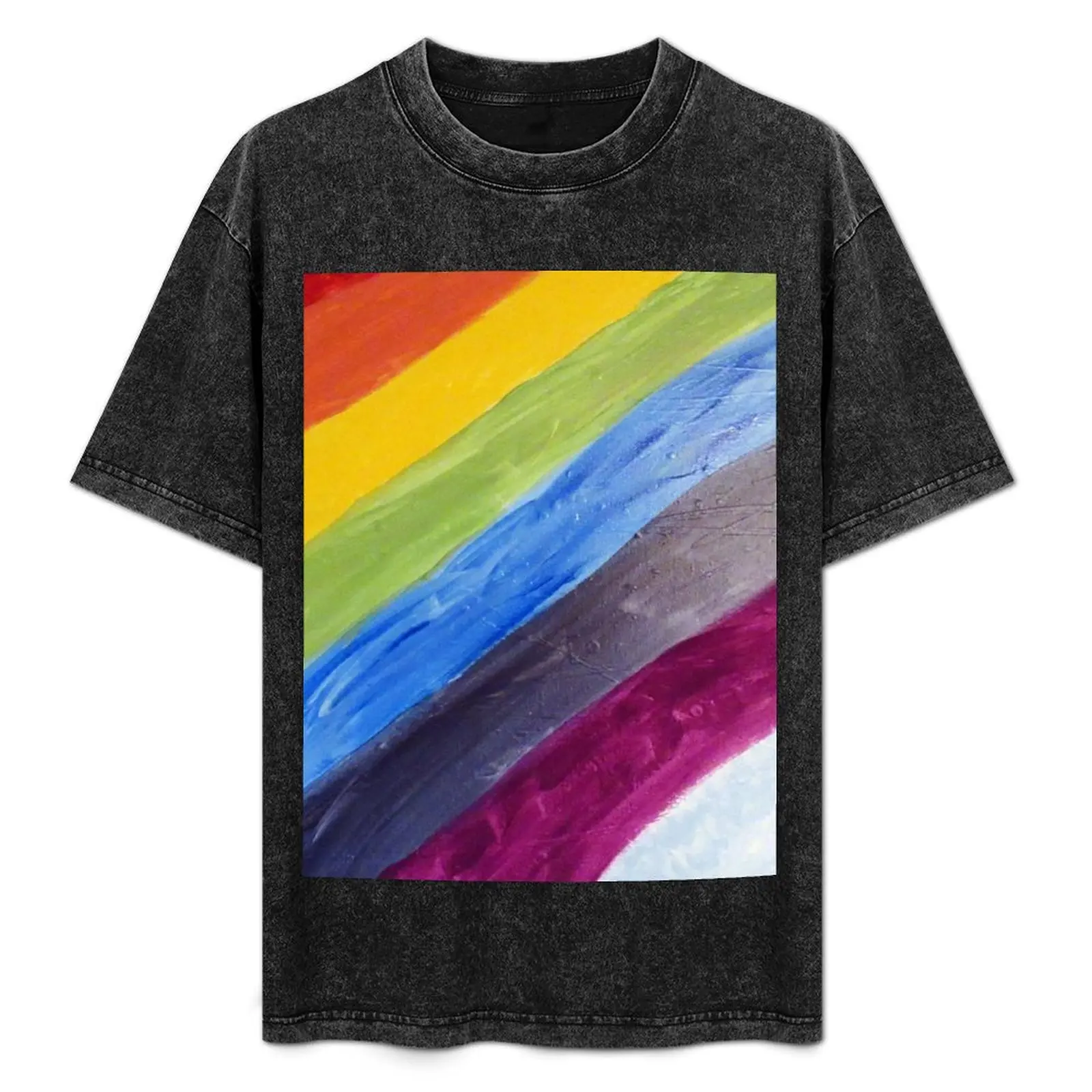

Rainbow painting gay pride T-Shirt anime figures customs design your own quick-drying men clothes