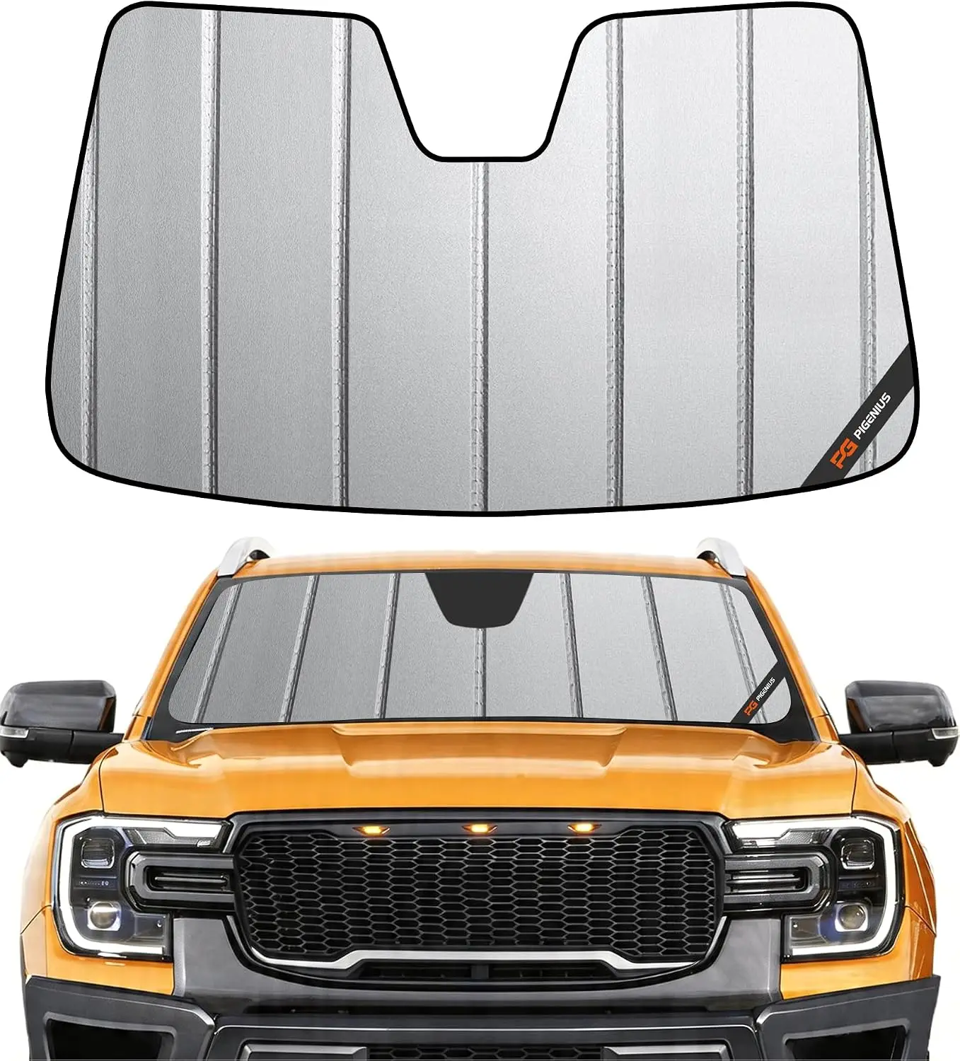 Windshield Sunshade for Ford Ranger 2024-2026 Front Window Sun Shade