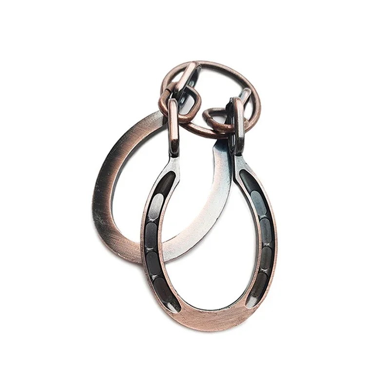 Horseshoe Lock (Brown) 3D Metal Puzzle Brain Teaser Ring Removal Adults Kids IQ Challenge Games Old Lock Shackles Solution Wit