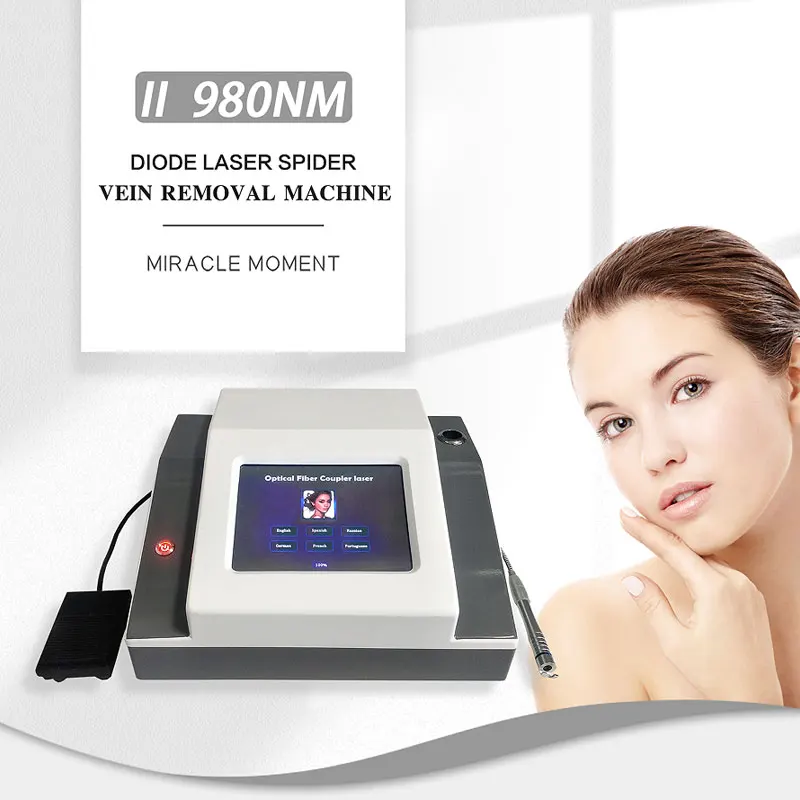 2024 Best 30W 60w 980nm Diode Laser Spider Vein Removal Machine Vascular Removal Machine High Frequency Spider Vein Removal