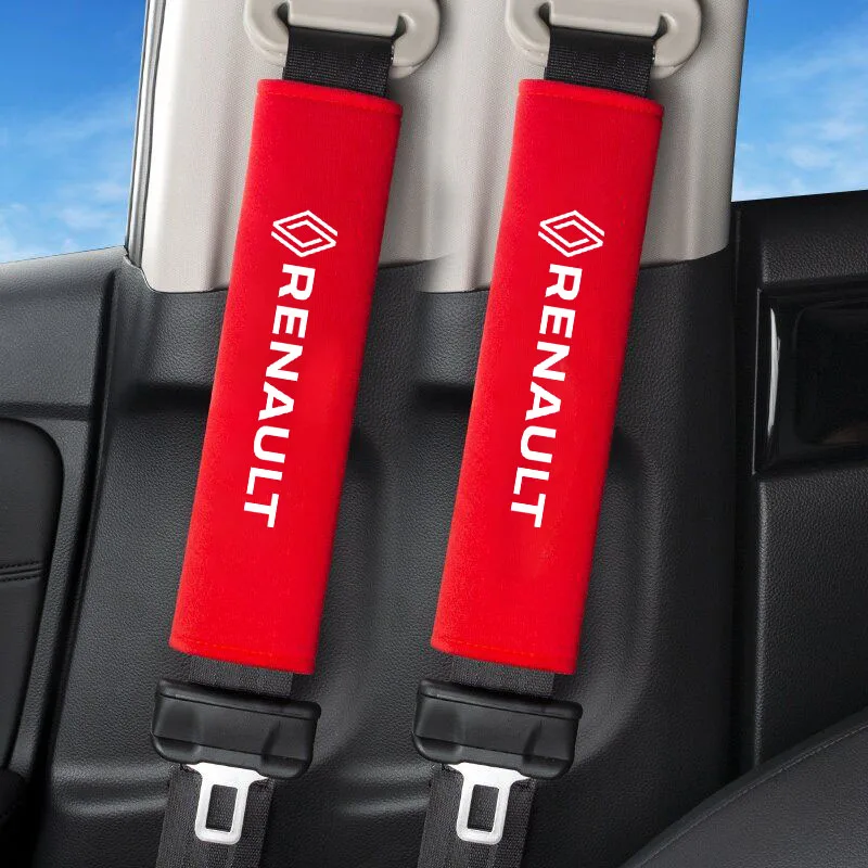 2 قطعة غطاء حزام مقعد السيارة الكتف ألياف الكربون حماية الحال بالنسبة لرينو كليو ميجان ترافيك كابتور ماستر لوجان كانجو داستر سبو