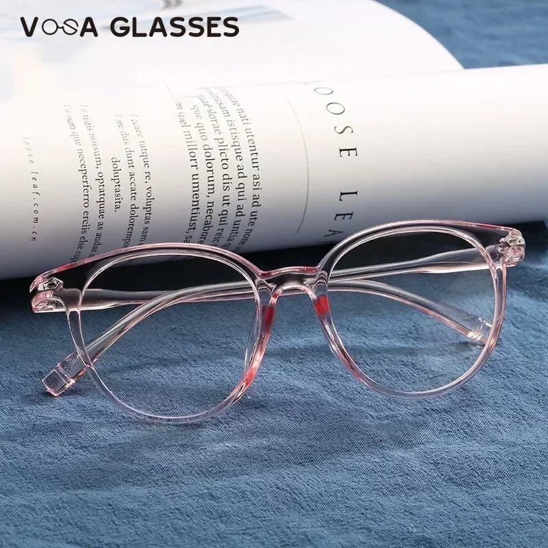 Transparent Computer Glasses Men Women Retro Round Anti Blue Light Computer Glasses Reading Playing Games Eye Protection 2023