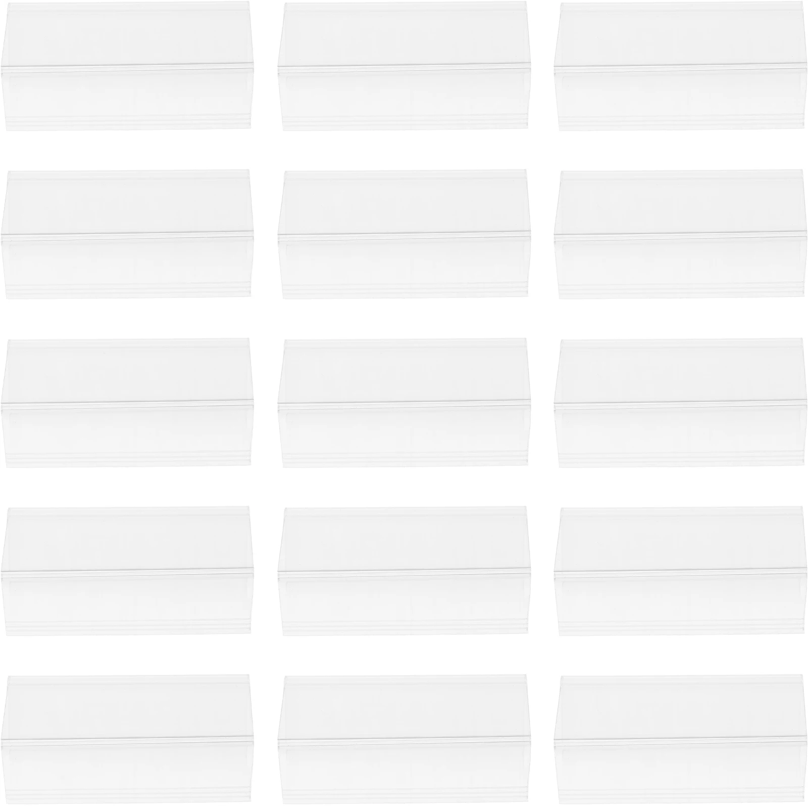 

50pcs Label Holder PVC Transparent Wire Clip for Home Office Pantry Library Storage Bin Tag Display Prices Tag Clips Shelf