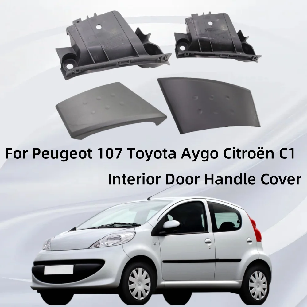 Black/Gray Interior Door Handle Cover Car Accessories For Peugeot 107, Toyota Aygo and Citroën C1 Shell Case Shell Housing