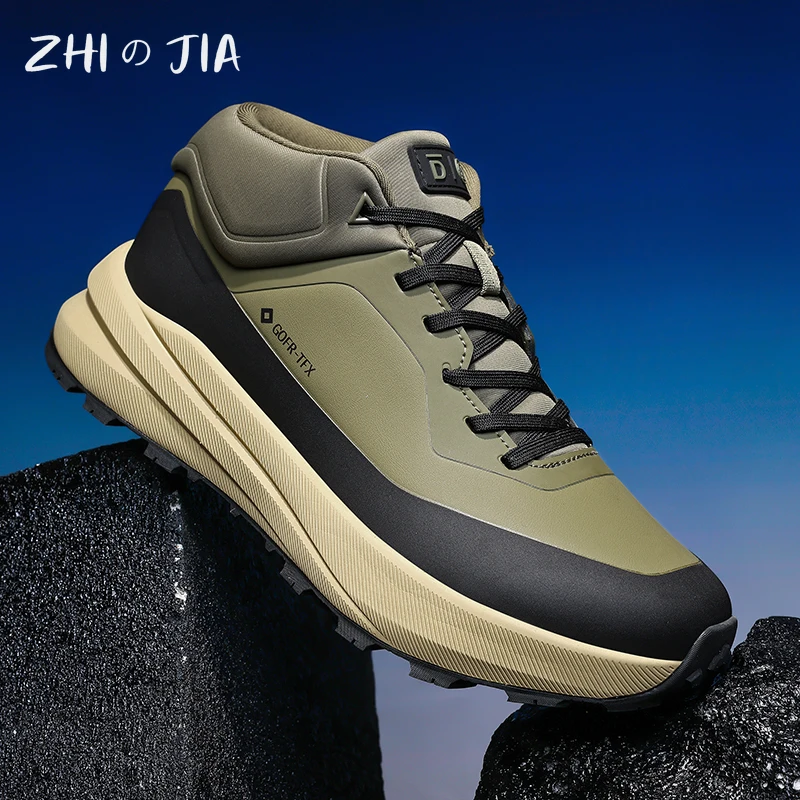 High Quality Mid Top Warm Outdoor mountaineering Shoes Men's Travel Hiking Shoes Fashionable Thick Soled Casual Sports Shoes