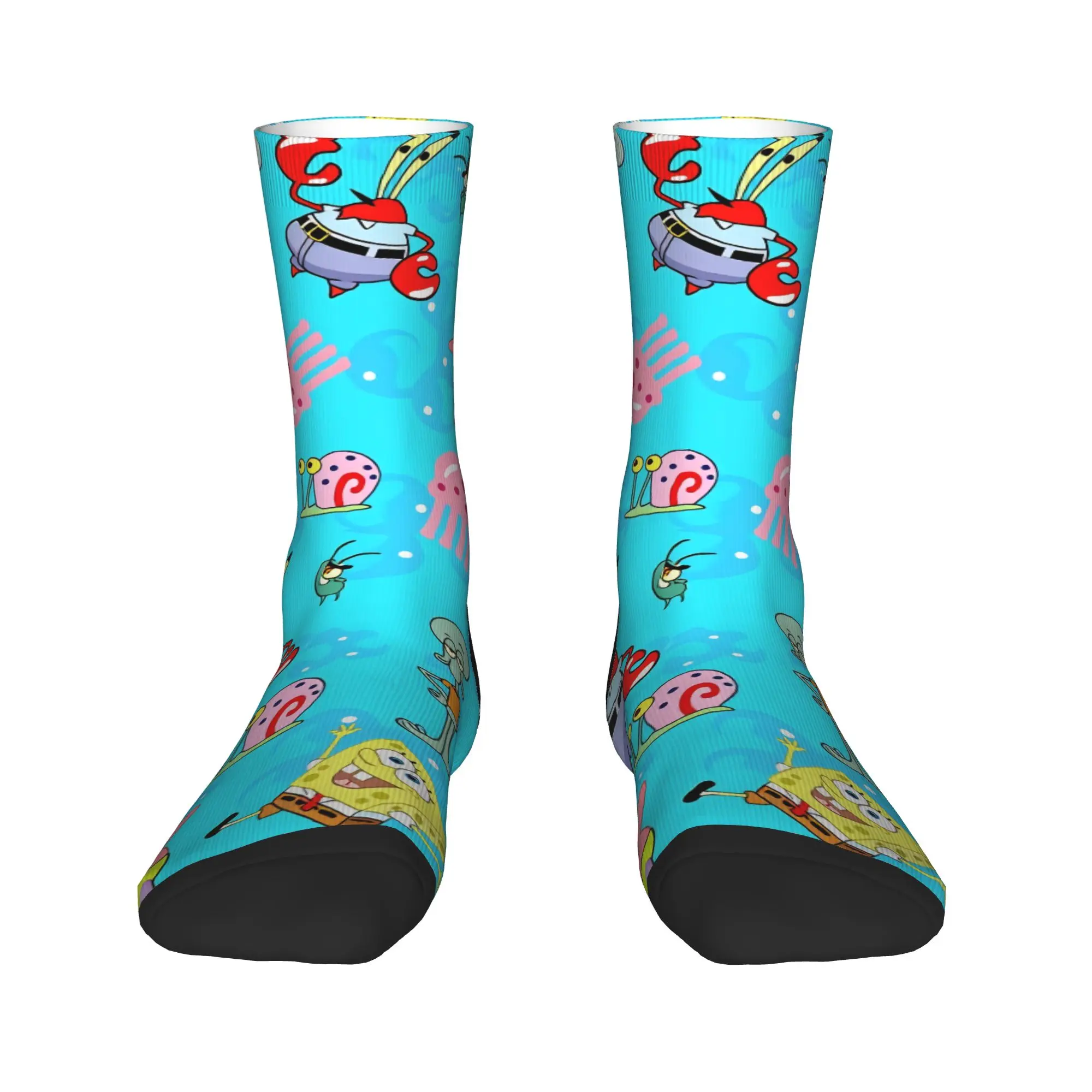 S-SpongeBobeds S-SquarePantsed Sponge Man Socks Soft Breathable Funny Socks Spring Skateboard Non-Slip Graphic Socks Gift